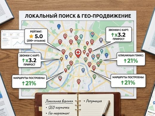 Продвижение медицинской клиники на Яндекс Картах